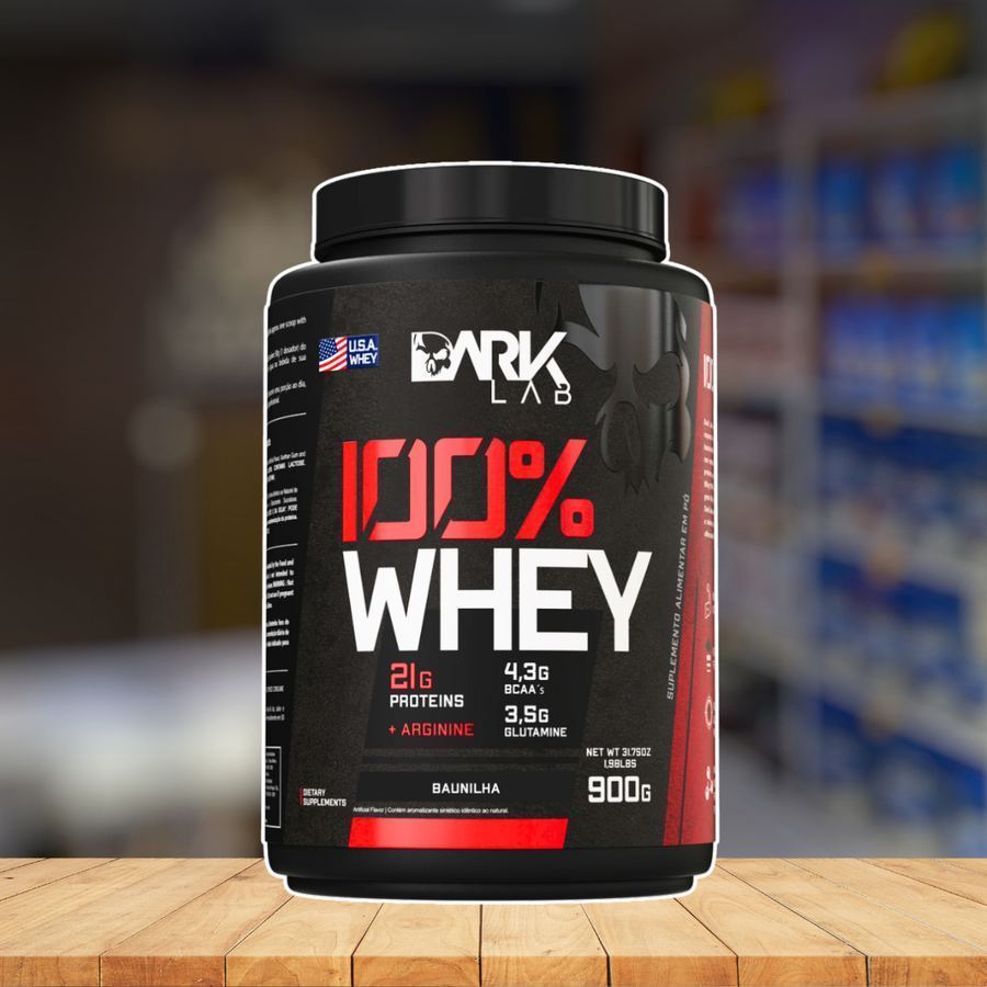 100% WHEY PROTEIN DARK LAB CHOCOLATE POTE 900G