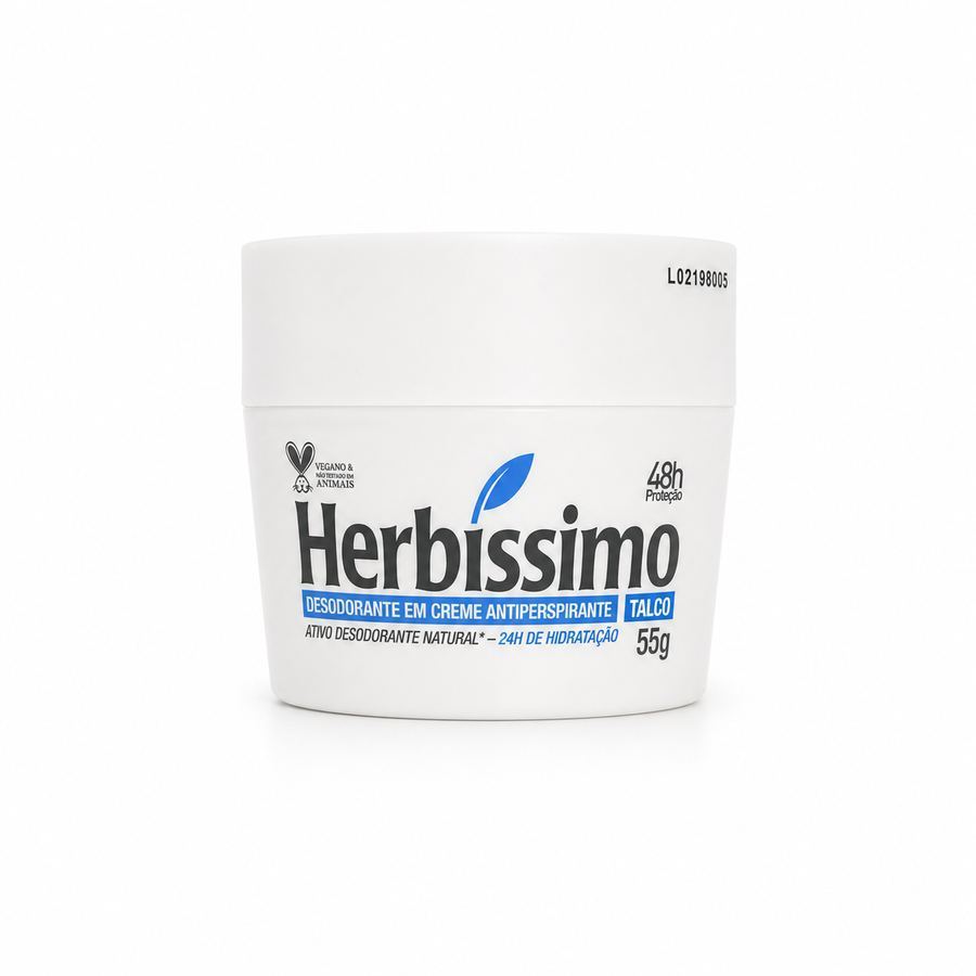 Desodorante Herbissimo em Creme Anteanspirante Talco 55g
