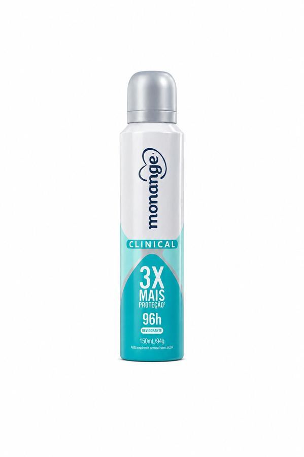 Desodorante Antitranspirante Monange Clinical Aerosol 3x Mais Proteção 96h Revigorante 150ml/94g