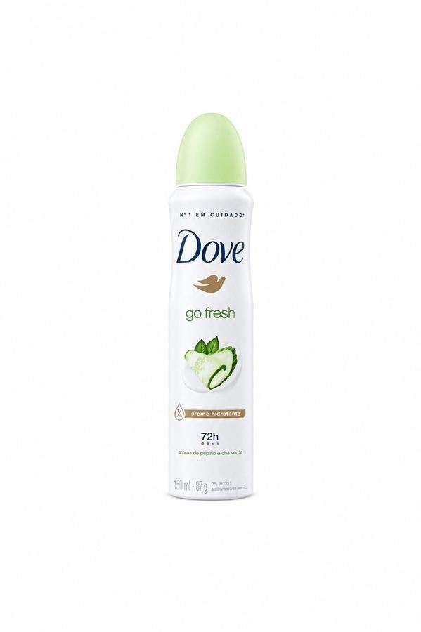 Desodorante Antitranspirante Dove Aerosol Go Fresh Pepino e Chá Verde 72h 150ml/87g