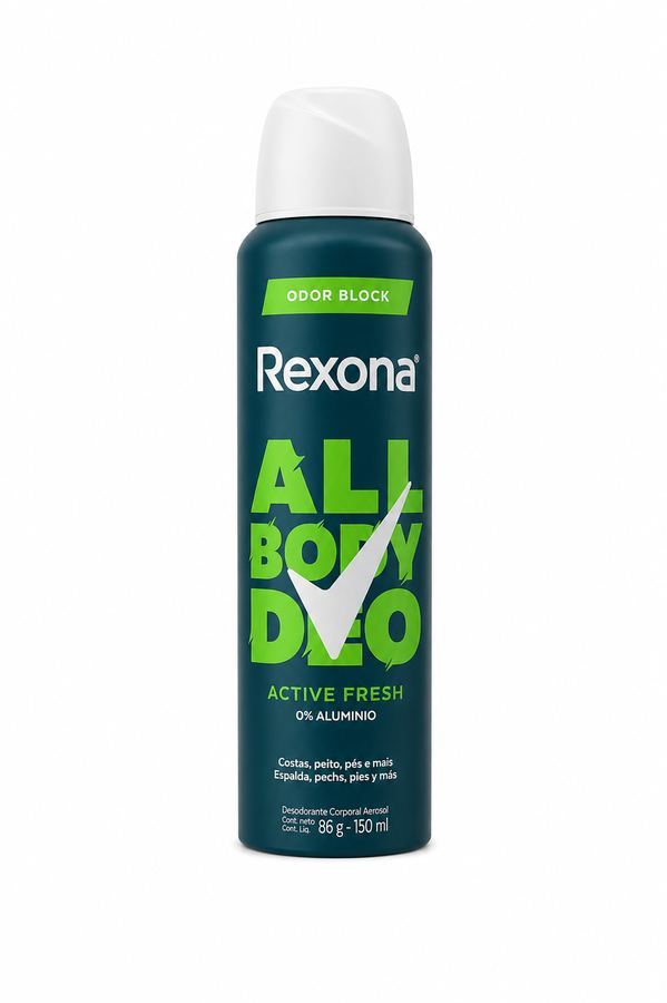 Desodorante Corporal Rexona Aerosol All Body Deo Active Fresh 150ml/86g