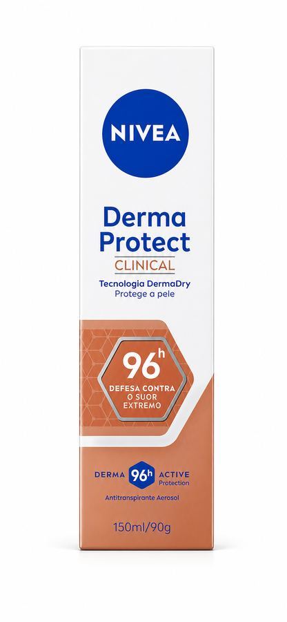 Desodorante Antitranspirante NIVEA Derma Protect Clinical Aerosol 96h 150ml/90g