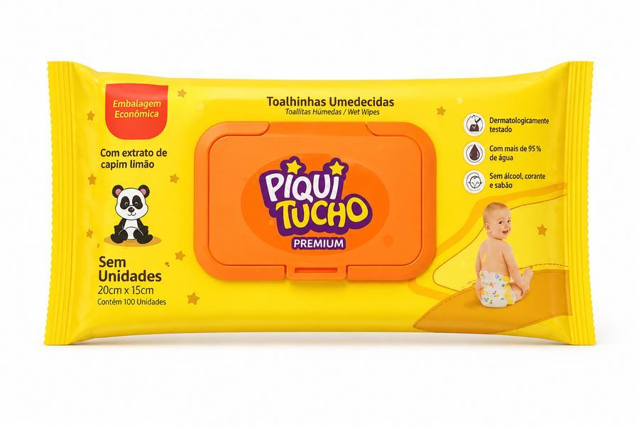 Toalhinhas Umedecidas Piqui Tucho Premium