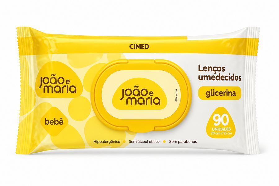 Lenços Umedecidos João e Maria Glicerina 90uni - CIMED