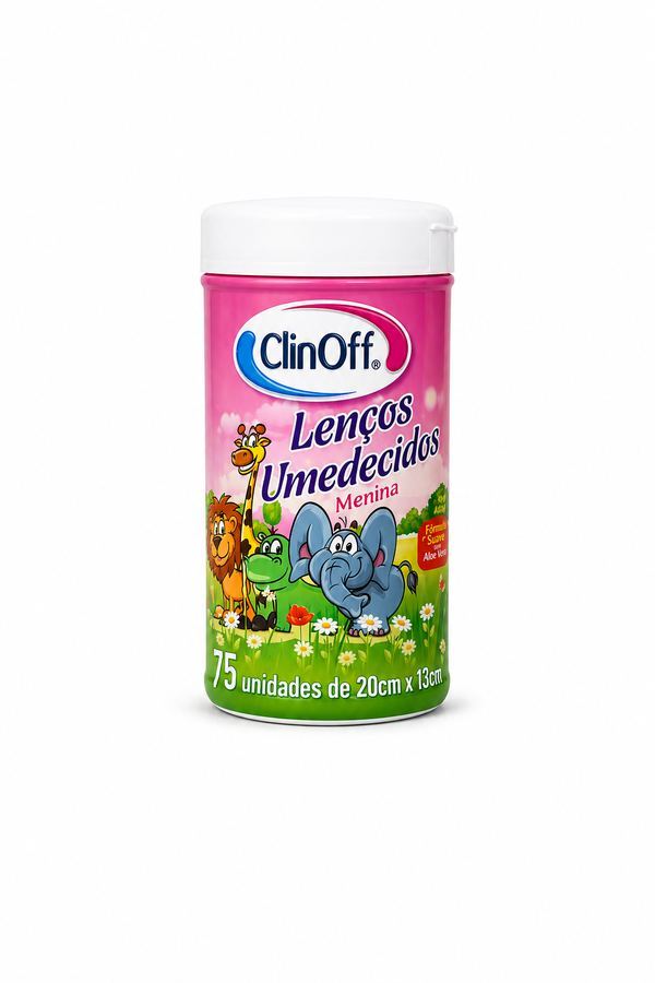 Lenços Umedecidos ClinOff Menina 75un