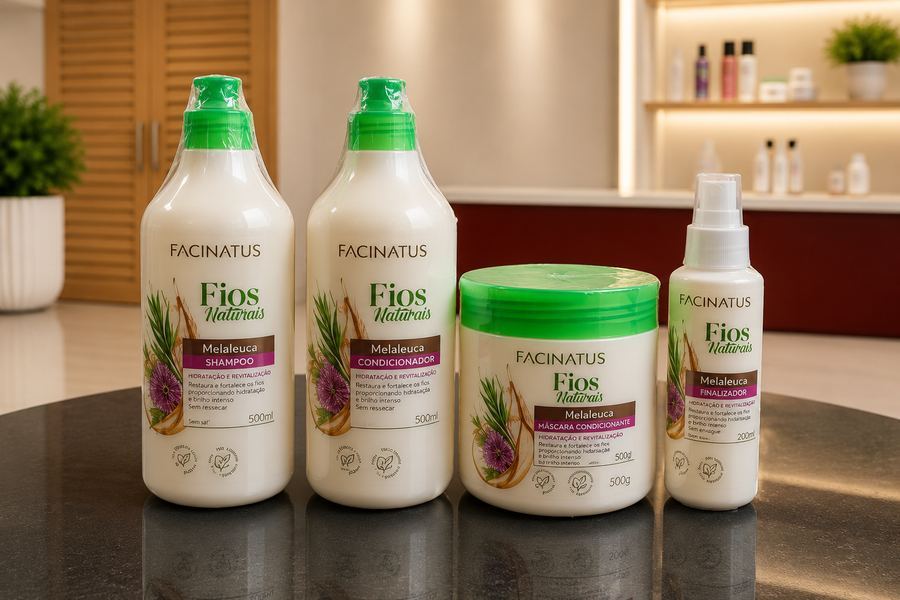 KIT-MELALEUCA (SHAMPOO+CONDICIONADOR+MÁSCARA+FINALIZADOR)