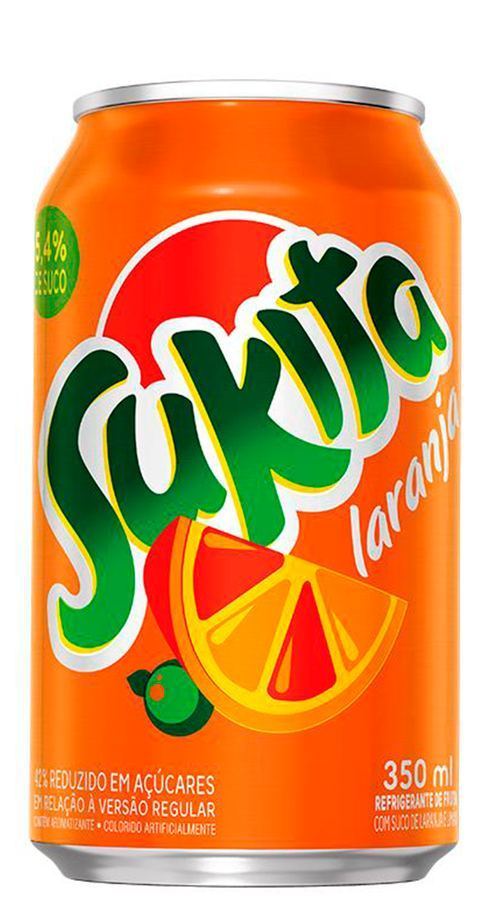 Lata sukita ( sabor laranja).