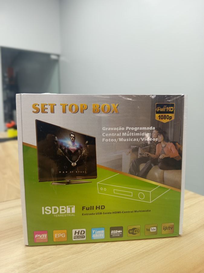 Conversor Digital Full Hd 1080p Set Top Box Preto Bivolt