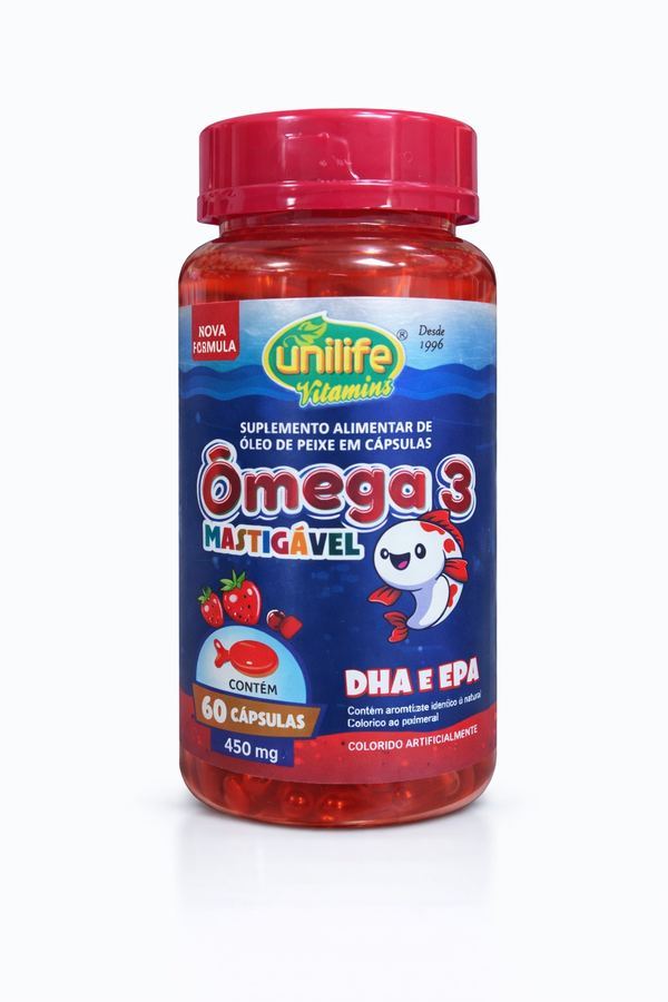Ômega 3 Mastigável Unilife Vitamins – 450mg (60 cápsulas)
