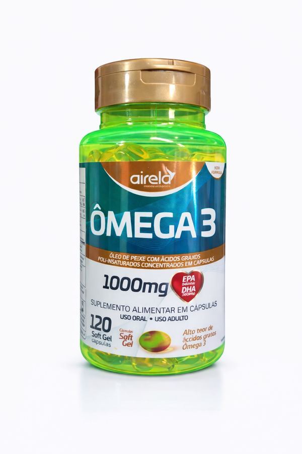 Ômega 3 Airela 1000mg – Pureza, qualidade e desempenho em cada cápsula