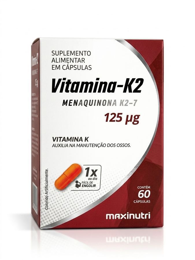 Vitamina K2 Menaquinona K2-7 125µg - Maxinutri