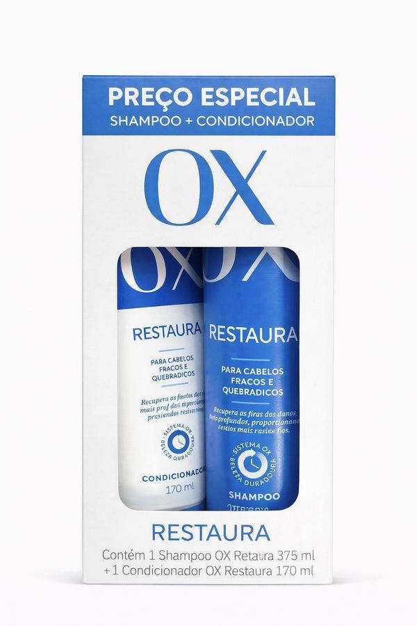 Kit OX Restaura - Shampoo + Condicionador | Preço Especial