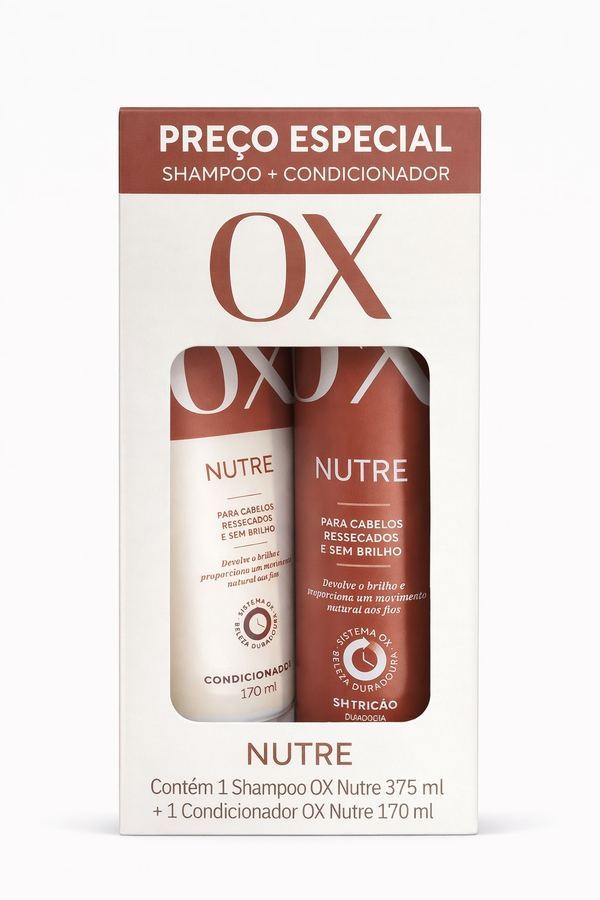 Kit OX Nutre - Shampoo + Condicionador | Preço Especial