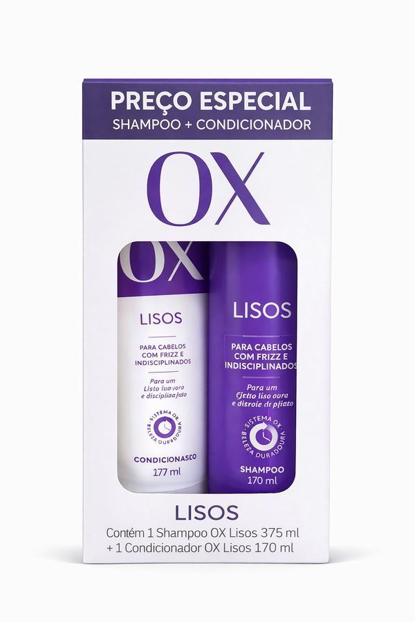 Kit OX Lisos - Shampoo + Condicionador | Preço Especial