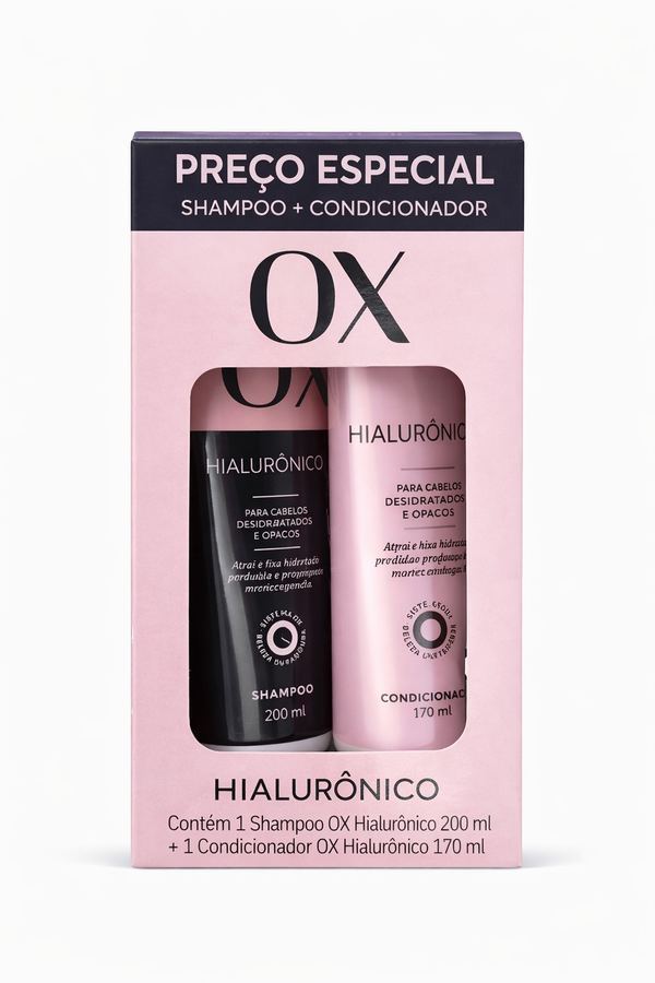 Kit OX Hialurônico - Shampoo + Condicionador | Preço Especial