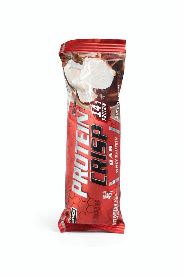 *Protein Crisp Bar 45g - Integralmedica | Sabor Doce de Coco*  Barra de proteína da Integralmedica com textura "crisp" crocante. É uma opção prática de suplemento proteico em formato de snack.