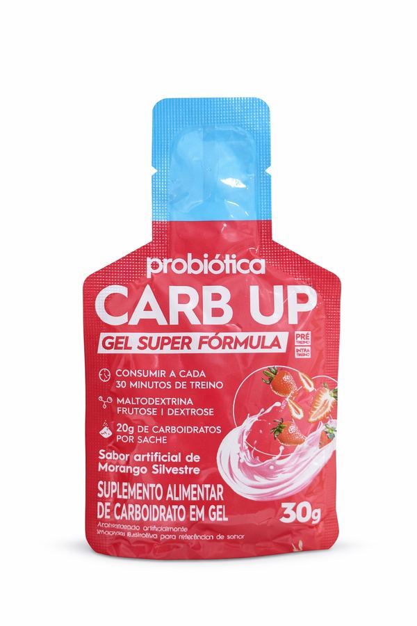 Carb Up Gel Super Fórmula 30g - Probiótica | Sabor Morango Silvestre