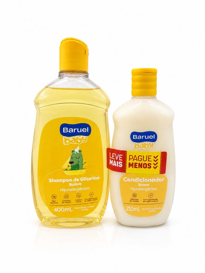 Kit Baruel Baby – Shampoo + Condicionador Suave Hipoalergênico
