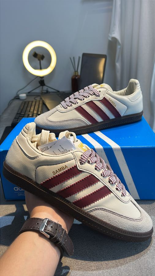 Tênis Adidas Samba off/Bordo linha premium