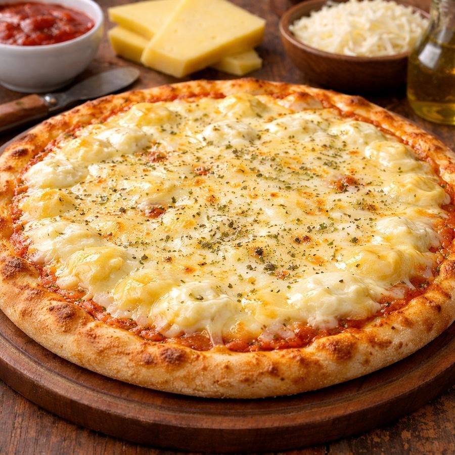 Pizza Tradicional 3 Queijos (Média)