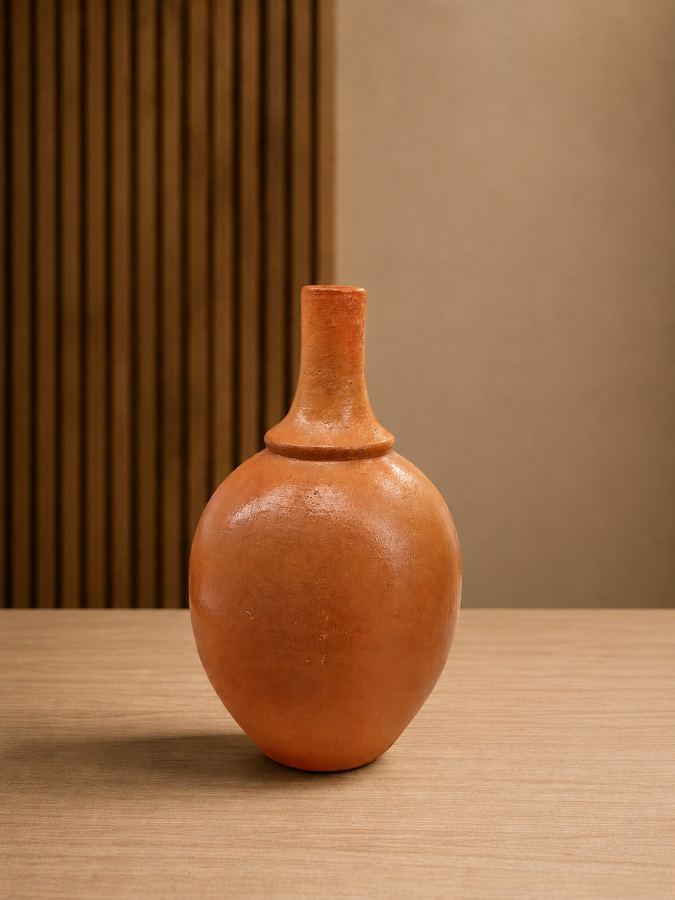 Vaso de Barro Terracota M | Vaso Moringa Cerâmica Artesanal | Decoração Rústica Boho Natural |