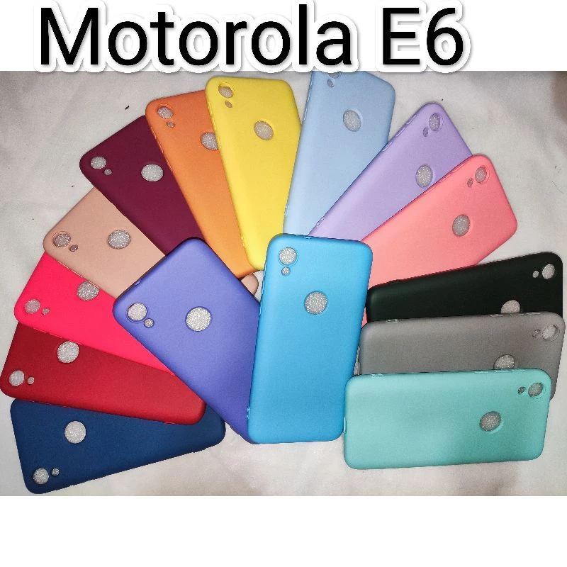 Capa Para Celular Motorola MOTO E6 Silicone Aveludada Com Proteção Na Câmera