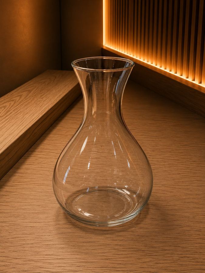 Vaso de Vidro Decanter M | Vaso Ampulheta Cristal Bojudo | Vaso para Buquê de Flores |