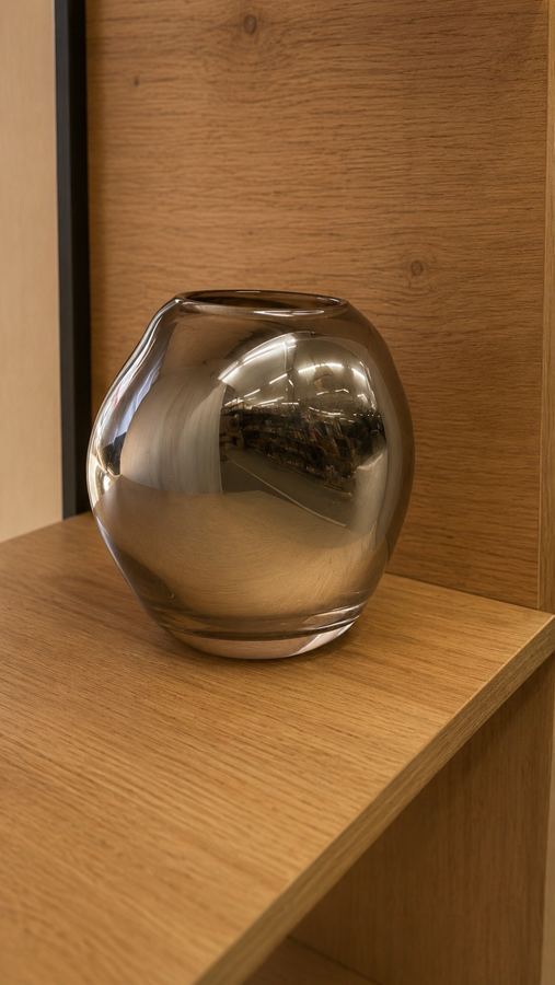 Vaso de Vidro Espelhado