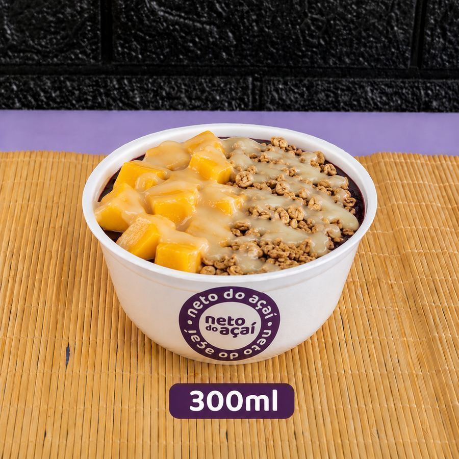 Açai na Tigela de 300ml - (3 Complementos + Frutas e Calda Grátis)