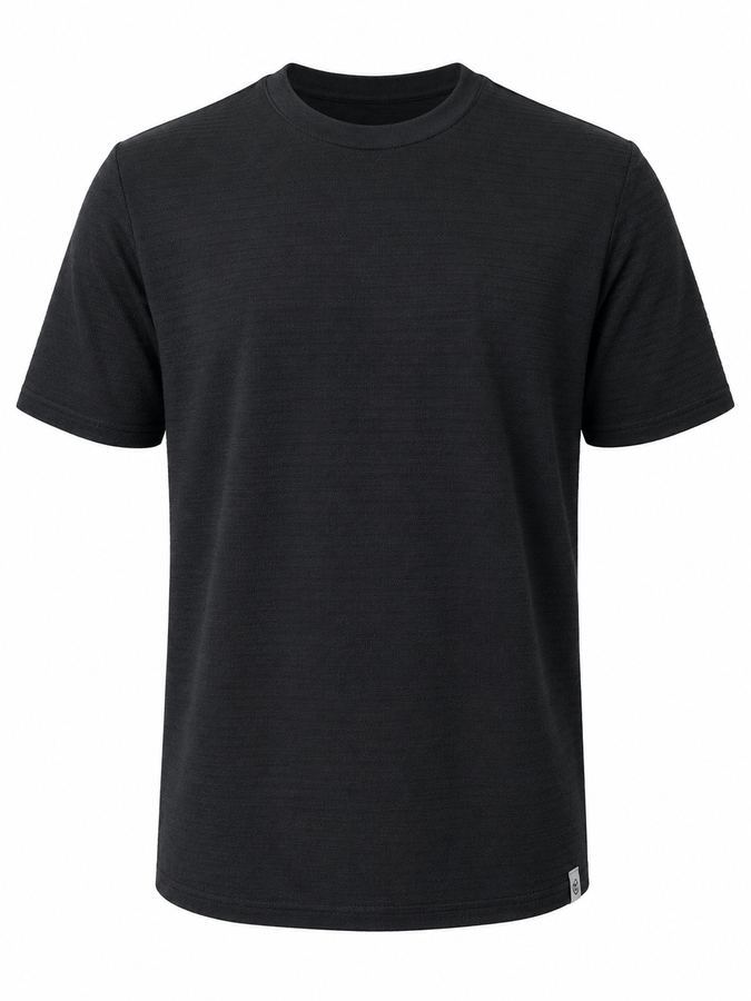 Camiseta Masculina Texturizada Básica – Preta