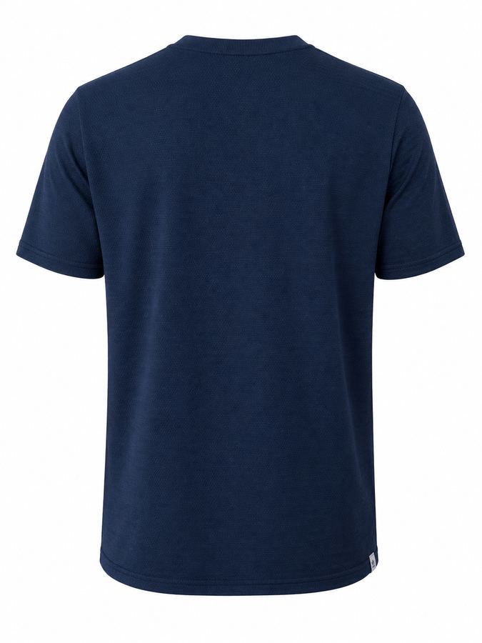 Camiseta Masculina Texturizada Básica – Azul Marinho
