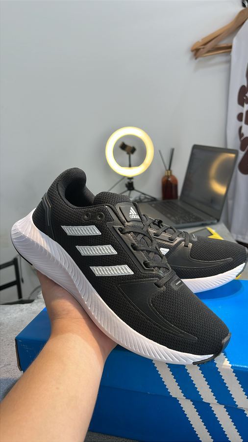 Tênis Adidas Falcon preto/branco 1°Linha