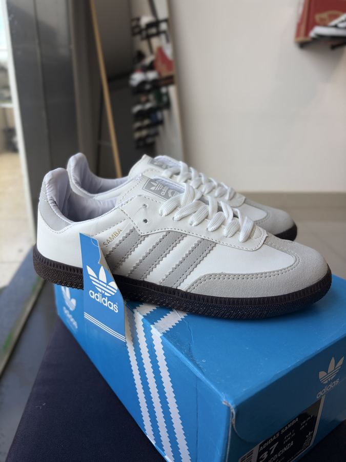 Tênis Adidas Samba Branco/Cinza