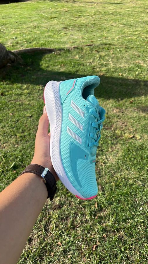 Tênis Adidas Falcon água/pink 1°Linha