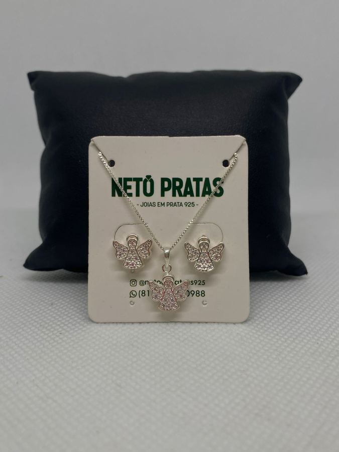 Conjunto anjo cravejado