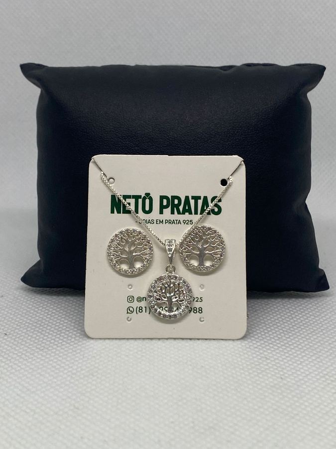 Conjunto árvore da vida cravejado