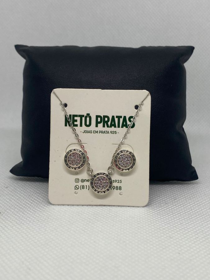 Conjunto redondo Pandora cravejado