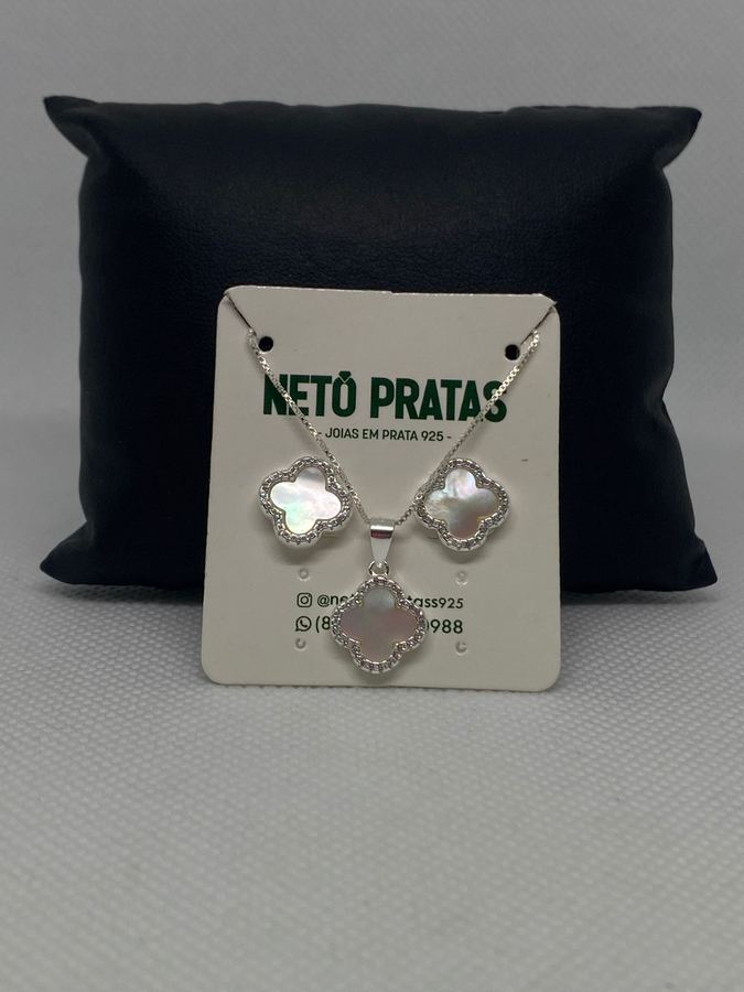 Conjunto trevo madrepérola