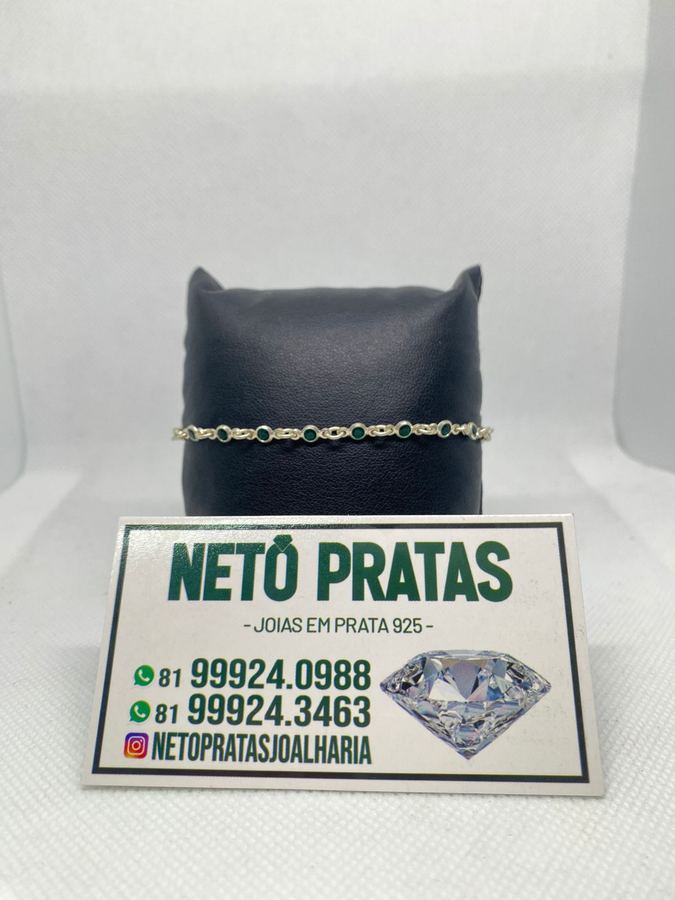 Pulseira redonda verde