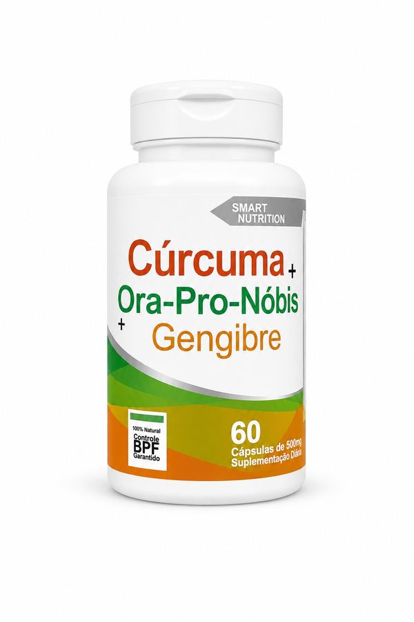 Cúrcuma + Ora-pro-nóbis + Gengibre  60 Cápsulas (500mg)
