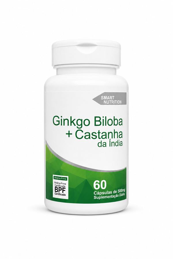 Ginkgo Biloba + Castanha-da-Índia  60 Cápsulas (500mg)