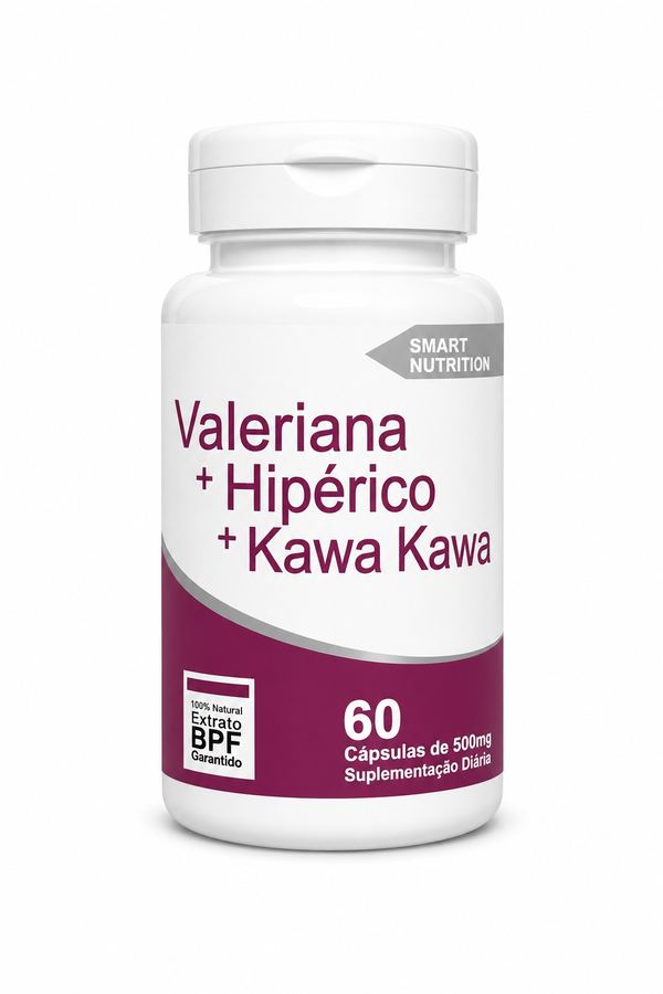 Valeriana + Hipérico + Kawa Kawa  60 Cápsulas (500mg)