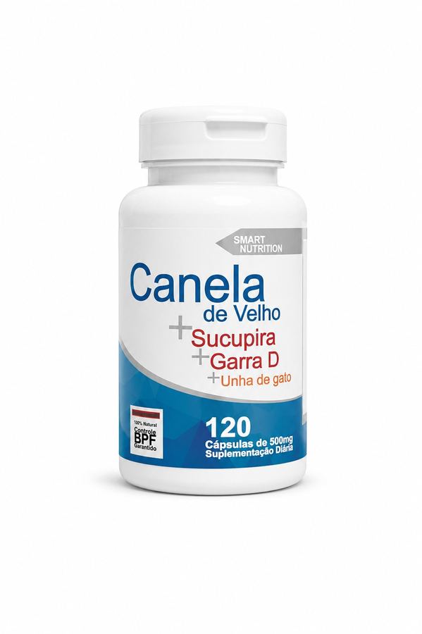Canela de Velho + Sucupira + Garra D + Unha de Gato  120 Cápsulas (500mg)