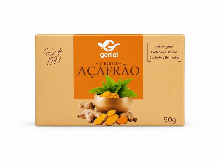 Sabonete em Barra Açafrão (90g) - Genial
