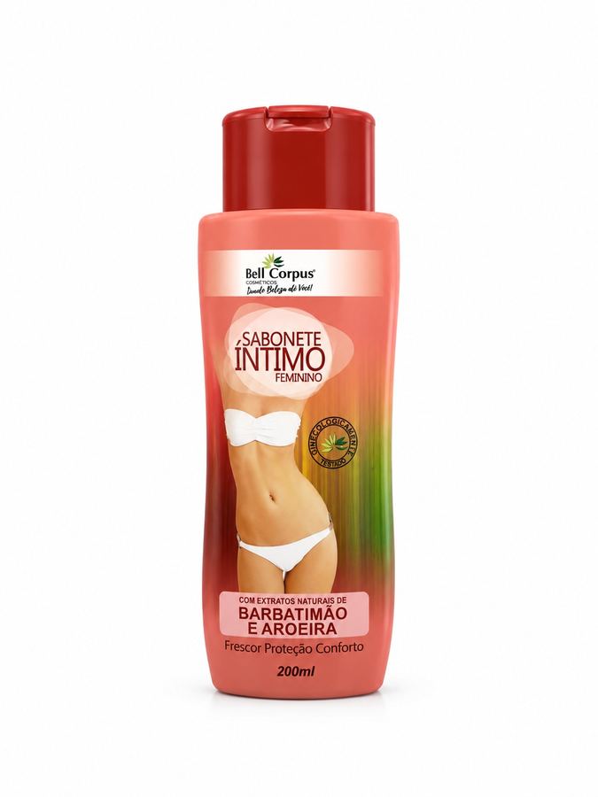Sabonete Íntimo Feminino Barbatimão e Aroeira (200ml) - Bell Corpus