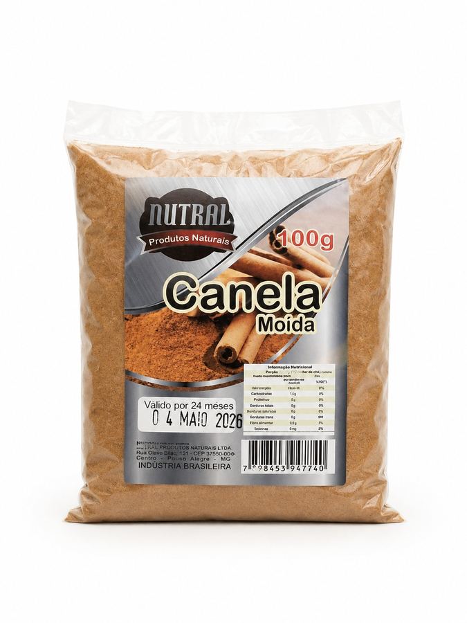 Canela em Pó Pura Nutral 100g  Termogênica e Aromática