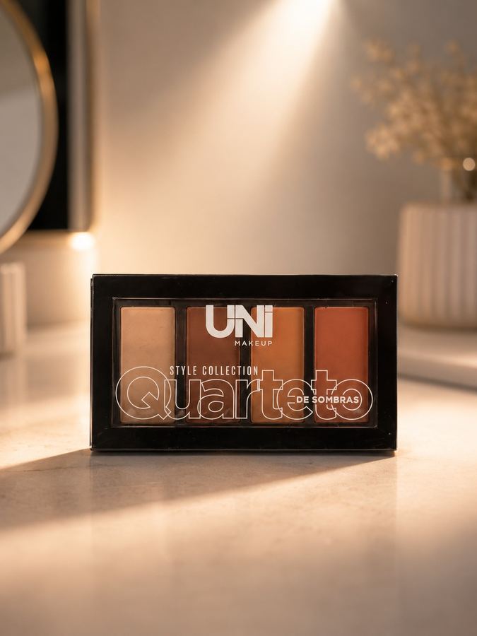 Quarteto de Sombras UNI Makeup Style Collection – Tons Terrosos e Quentes