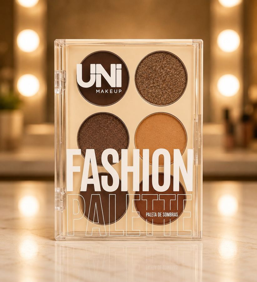Paleta de Sombras UNI Makeup Fashion Palette – 6 Cores Neutras e Elegantes