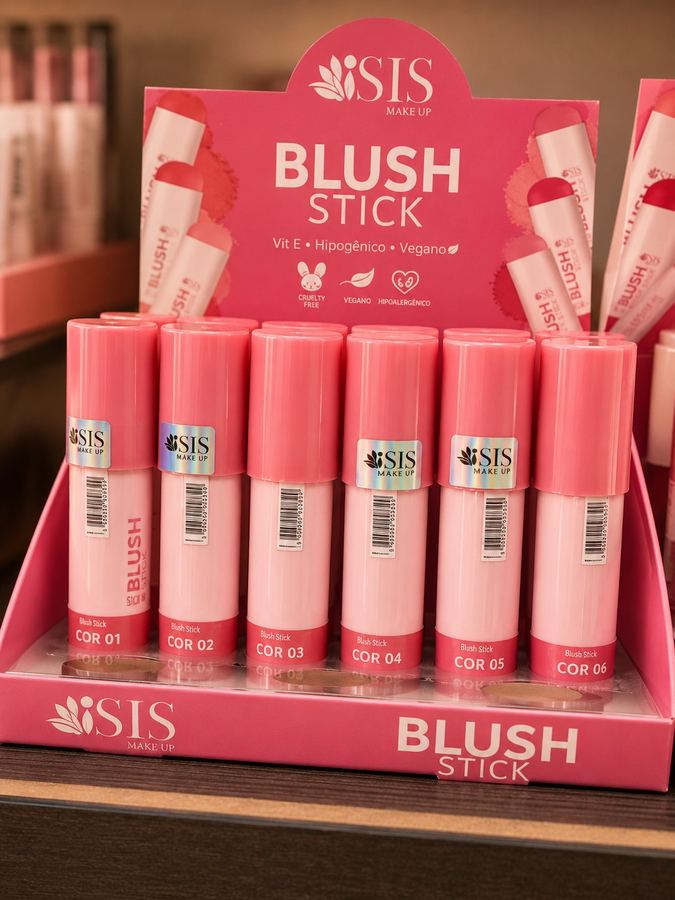 Blush Stick SIS Make Up – Vitamina E, Vegano e Hipoalergênico
