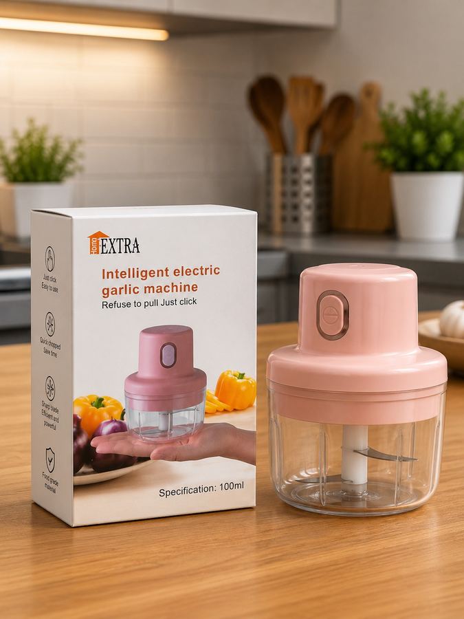 Mini Processador e Triturador Elétrico de Alimentos Extra 100ml